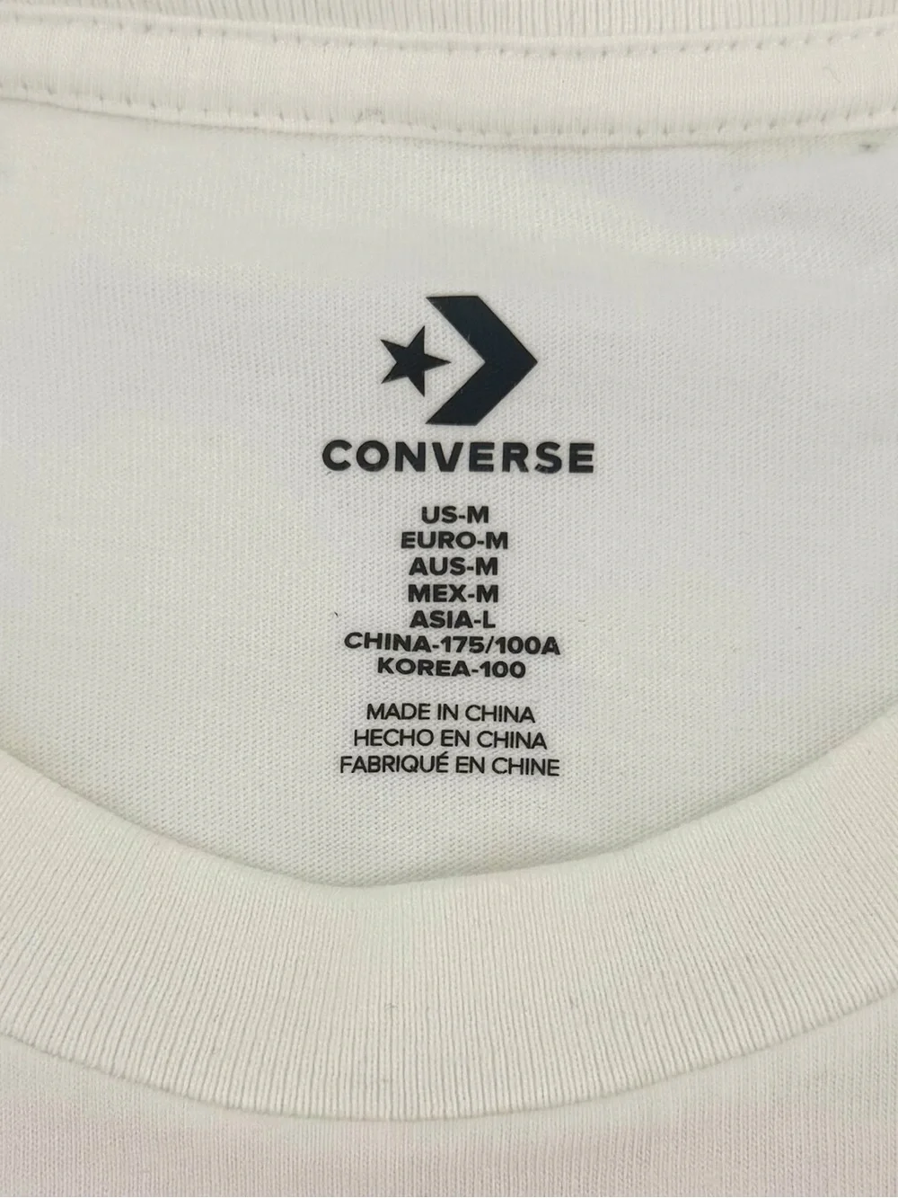 Converse CONS White Long Sleeve Logo Tee Men M Streetwear Skate Minimalist